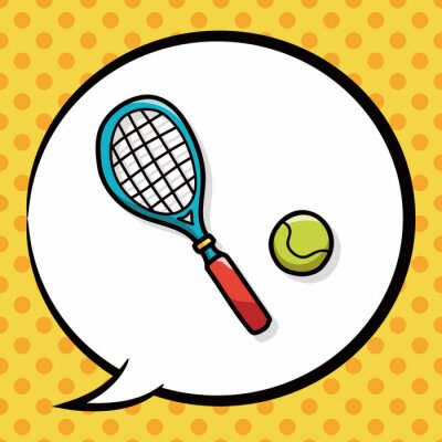 Poster Tennis im Pop-Art-Stil