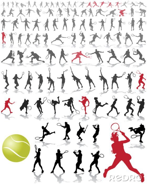 Poster Tennis Spieler Abstraktion