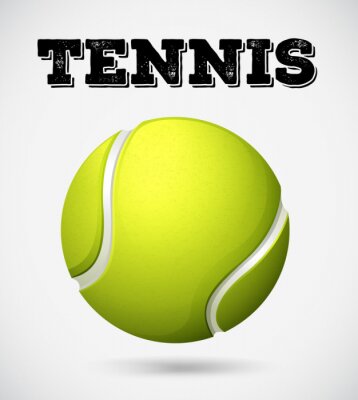 Poster Tennis und Ball