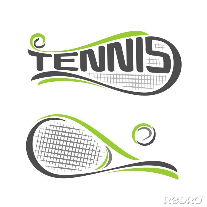 Poster Tennis und Schläger