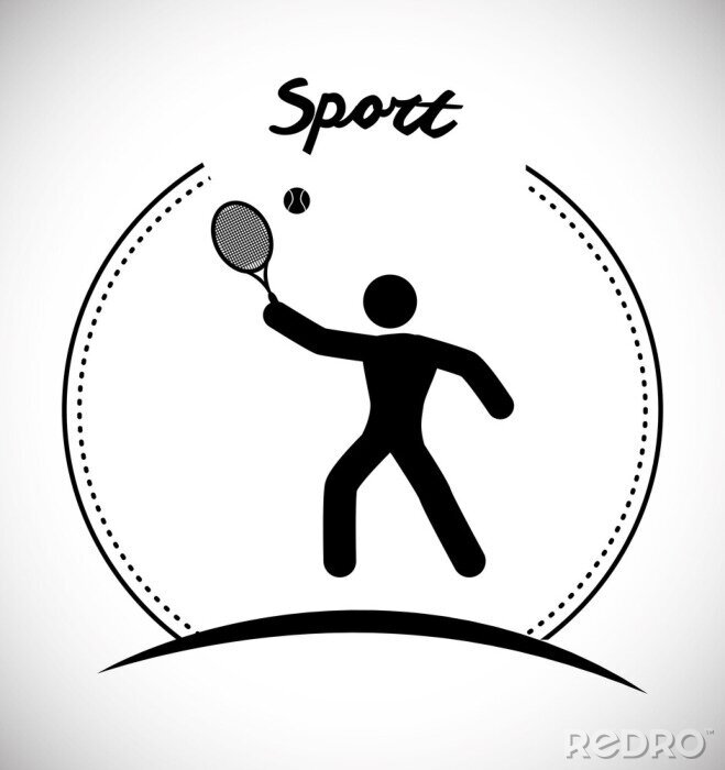 Poster Tennis und Symbole