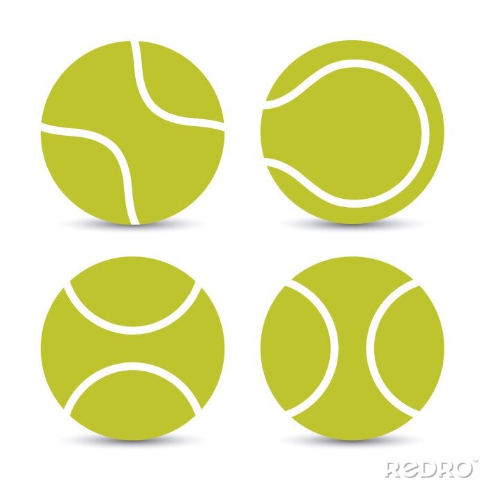 Poster Tennisbälle auf weißem Hintergrund