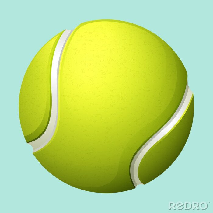 Poster Tennisball auf hellem Hintergrund