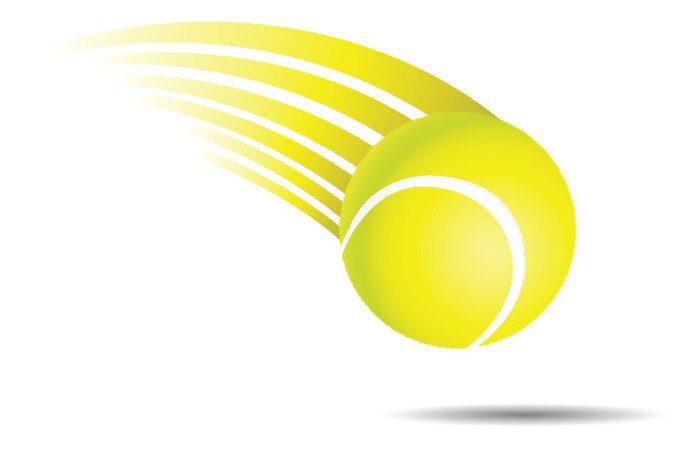 Poster Tennisball in Bewegung