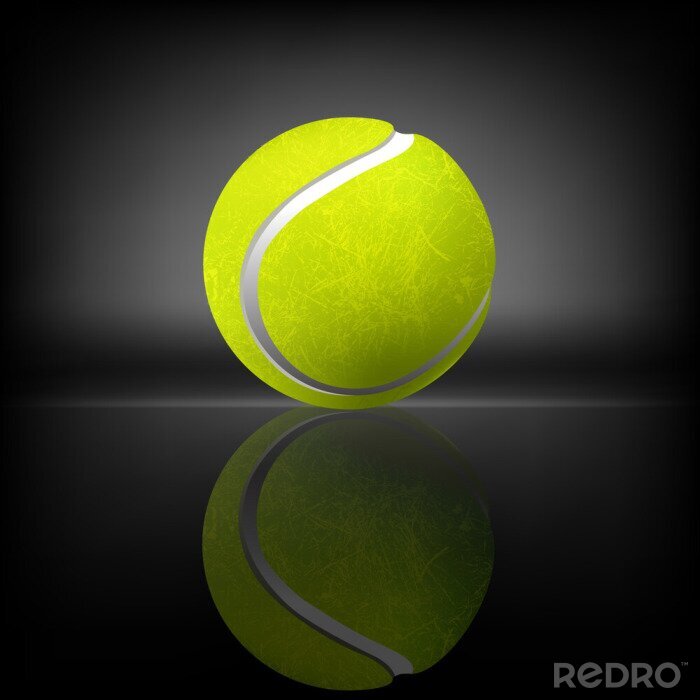 Poster Tennisball und sein Absprungverhalten