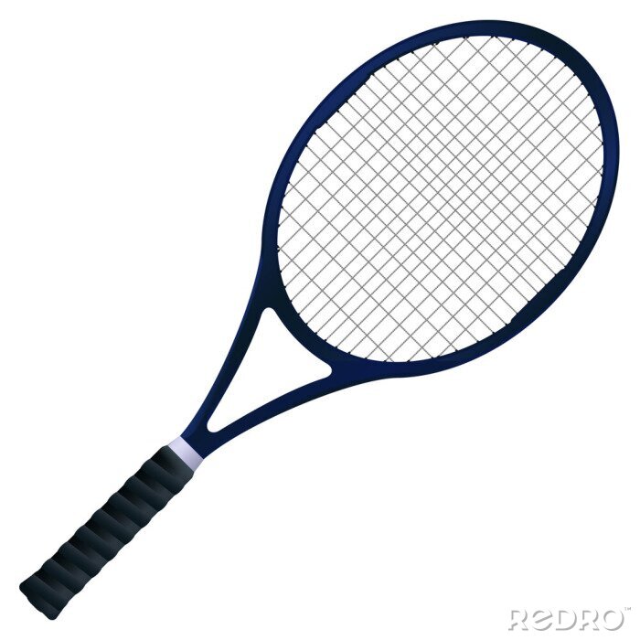Poster Tennisschläger auf hellem Hintergrund