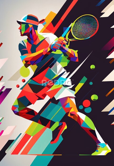 Poster Tennisspiel