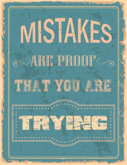 Poster Text über Beharrlichkeit auf Vintage-Hintergrund