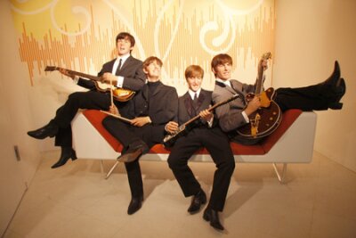Poster The Beatles - wax figure at Madame Tussauds, July 10, 2008, Unter den Linden, Berlin-Mitte.
