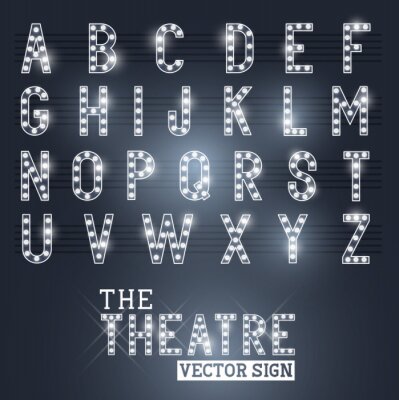 Poster Theater-Buchstaben des Alphabets