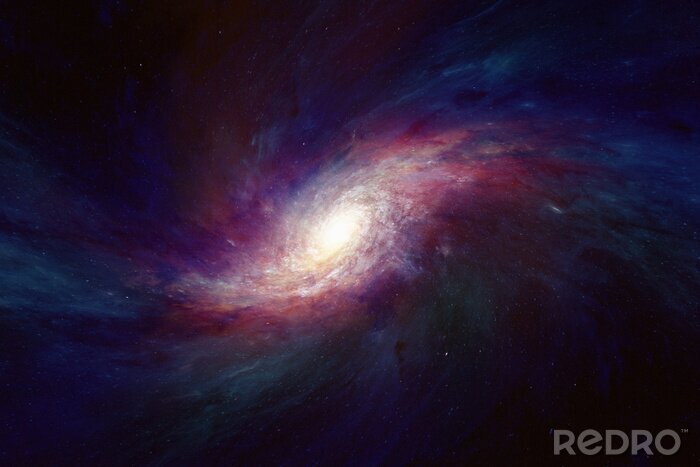 Poster Thema Kosmos mit Spiralgalaxien