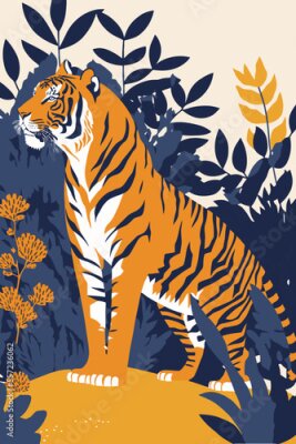 Poster Tiger jagen