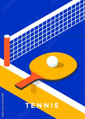 Poster Tischtennis-Retro-Illustration