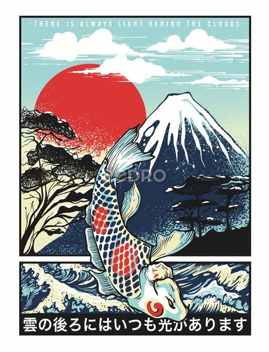 Poster Tokyo-Blick auf Fuji