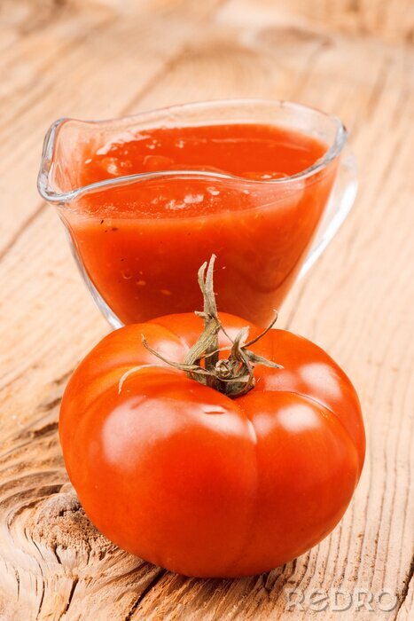 Poster Tomate und Tomatensaft
