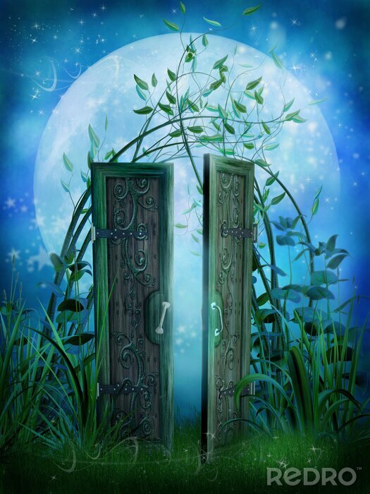 Poster Tor zu einer Fantasy-Welt