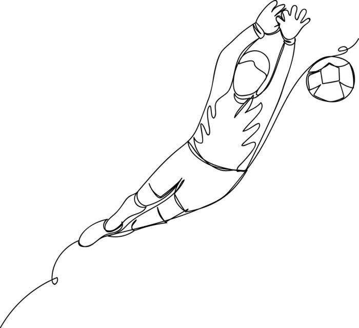 Poster Torhüter verteidigt den Schuss