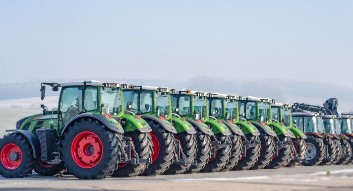 Poster Traktor-Parkplatz