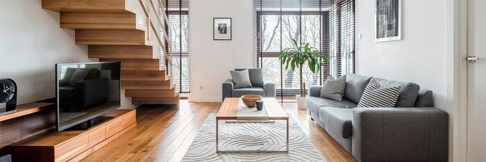 Poster Treppe im Wohnzimmer