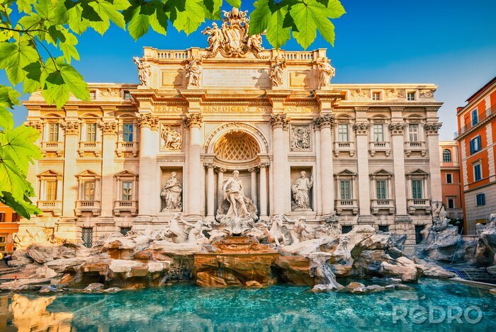 Poster Trevi-Brunnen an einem schönen Tag