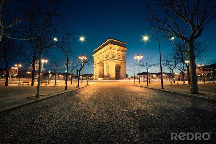 Poster Triumphbogen in der Stadt Paris