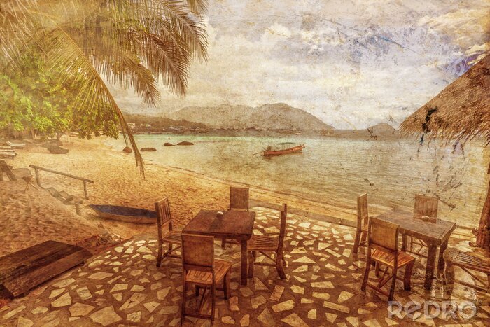 Poster Tropischer Urlaub Retro