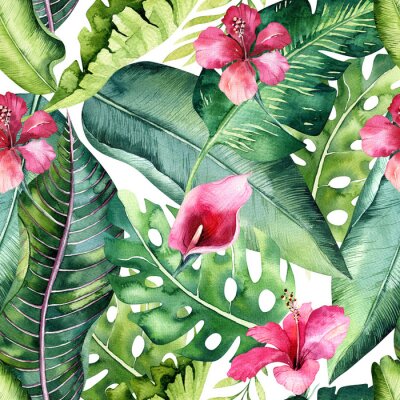 Poster Tropisches Blumenmotiv