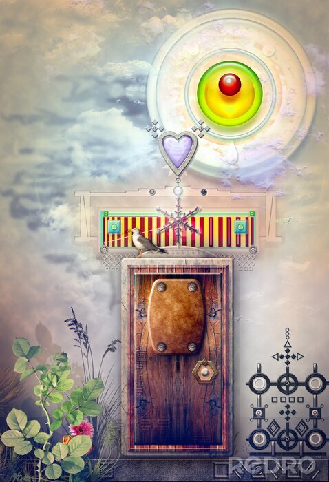 Poster Tür zum Fantasy-Land