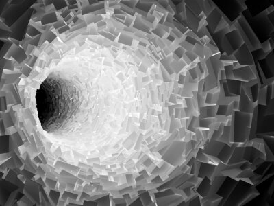 Tunnel 3D aus Würfeln