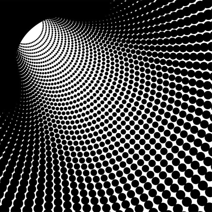 Poster Tunnel 3D im Op-Art-Stil