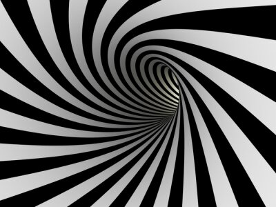Tunnel schwarz-weiß einer anderen Dimension