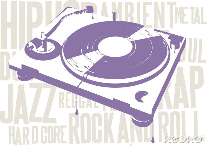Poster Turntable + Music Styles