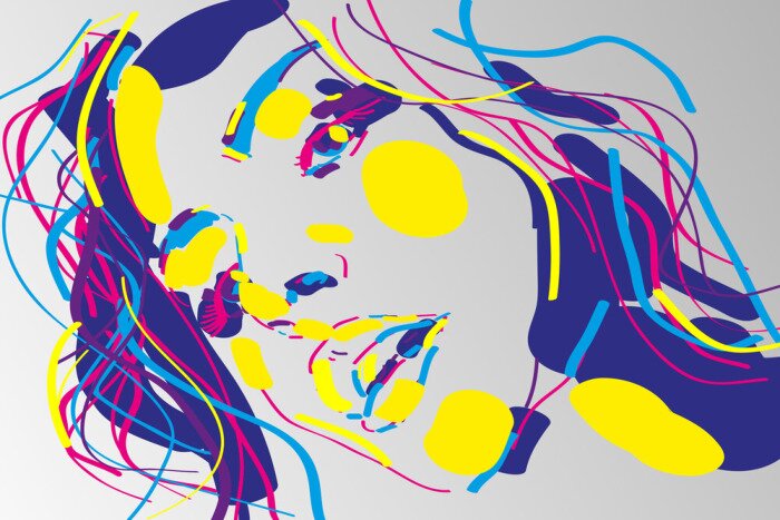 Poster Twarz kobiety WEKTOR