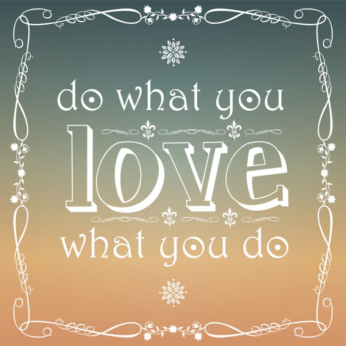 Poster Typografie mit pastellfarbenem Hintergrund