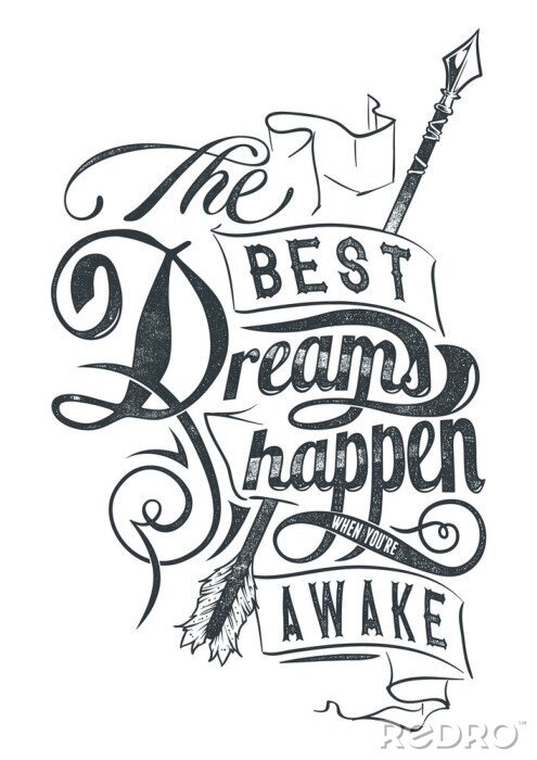 Poster Typografie über Träume