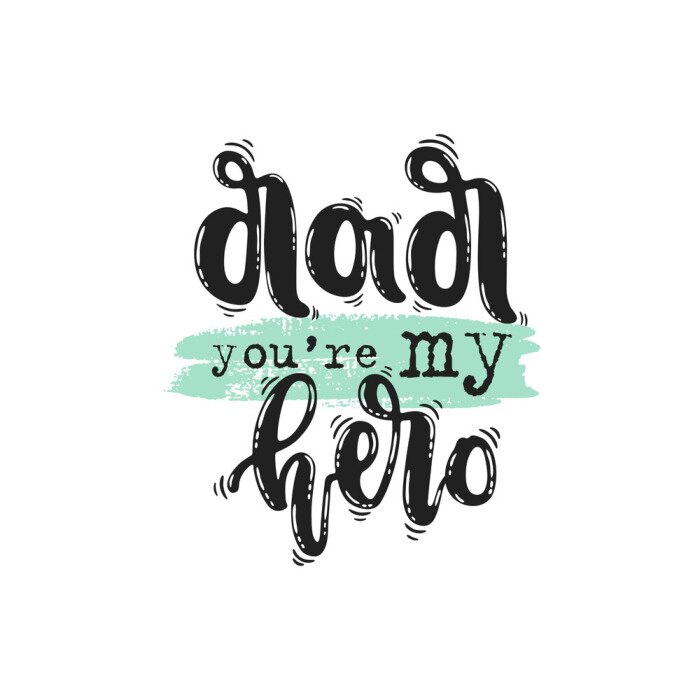 Poster Typografische Aufschrift für einen Vater