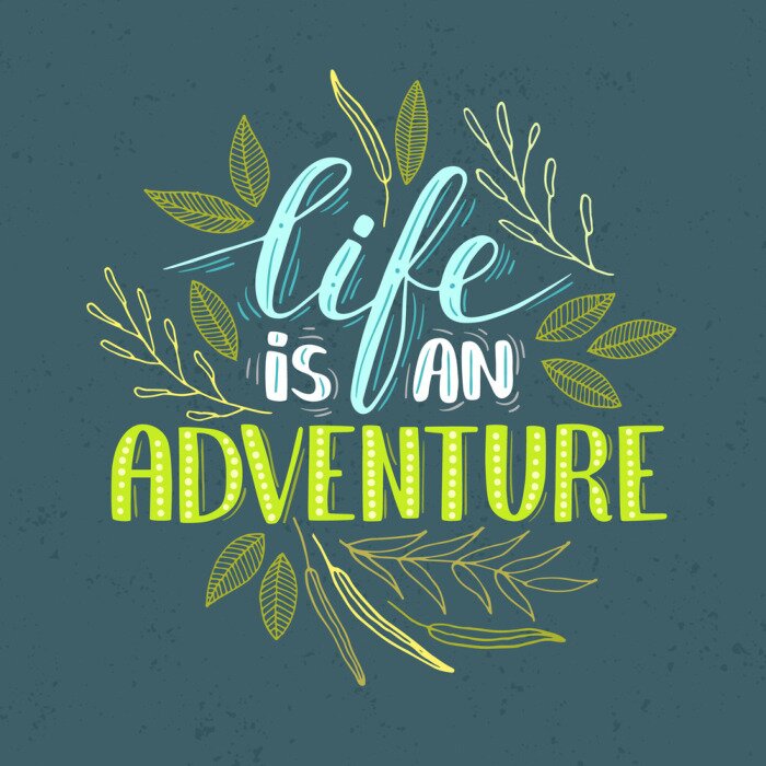 Poster Typografische Beschriftung im Öko-Stil