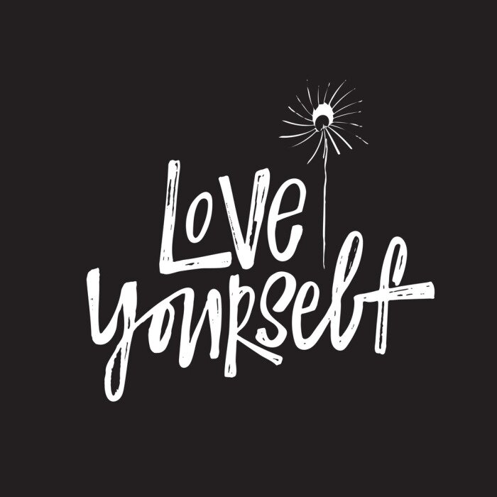 Poster Typografische Beschriftung mit Illustration