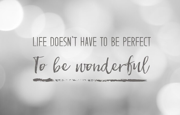 Poster Typografische Beschriftung Sie müssen nicht perfekt sein