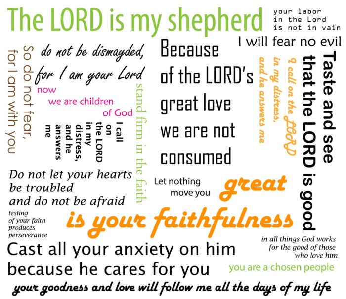 Poster Typografische Bibelzitate