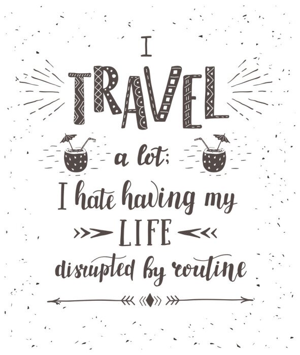 Poster Typografische Illustration für Reisende