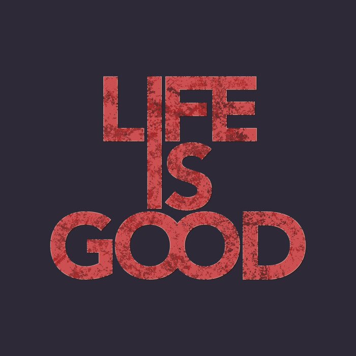 Poster Typografische Inschrift über das Leben