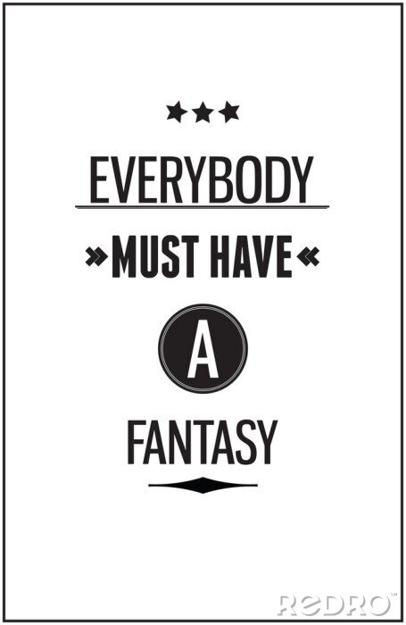 Poster Typografische Inspiration zum Thema Fantasie