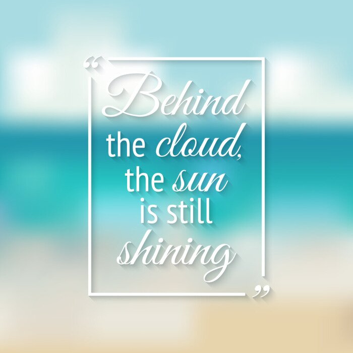 Poster Typografische Phrase auf einem pastellfarbenen Hintergrund