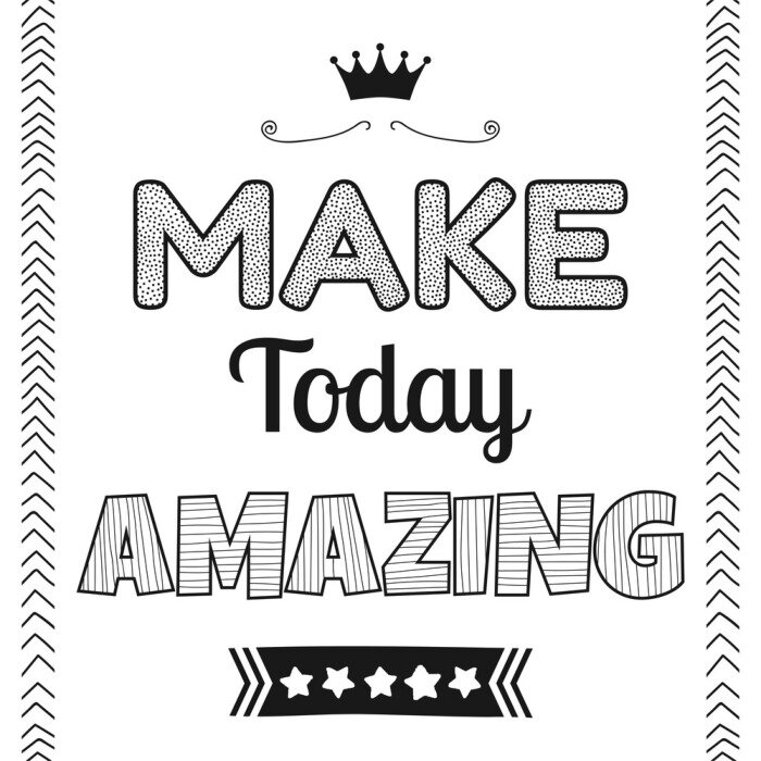 Poster Typografischer Slogan mit Grafik