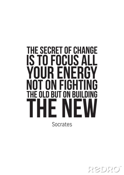Poster Typografisches Zitat von Sokrates über den Wandel