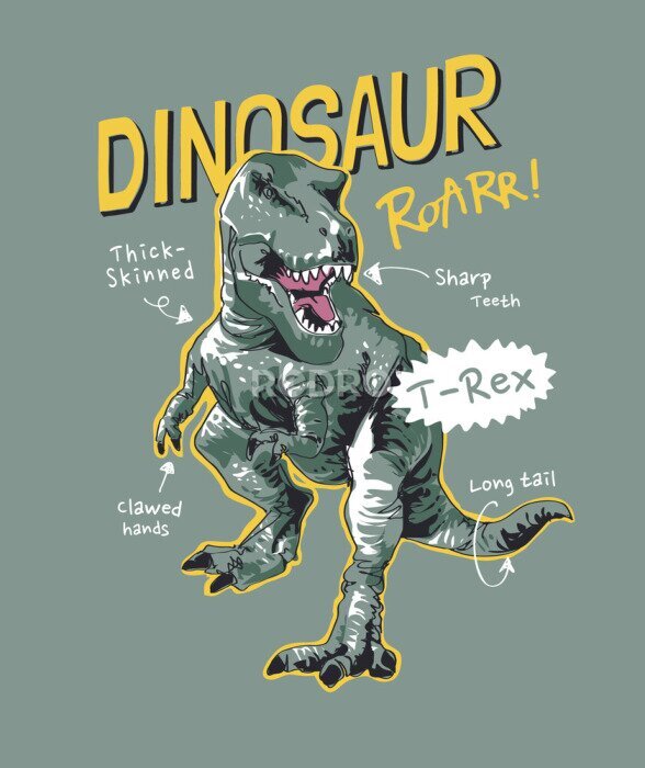 Poster Tyrannosaurus als prähistorisches Raubtier