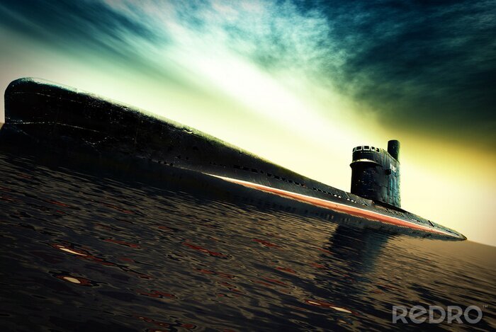 Poster U-Boot auf See