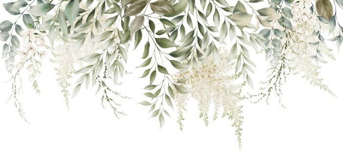 Poster Überhängendes Grasgrün