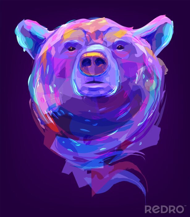 Poster Unique Abbildung eines Bären